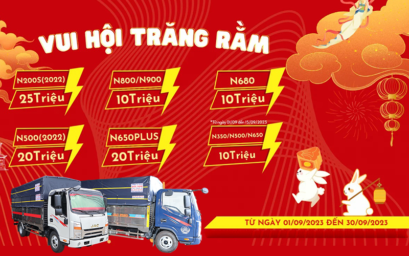 TƯNG BỪNG KHUYẾN MÃI CÙNG JAC TRONG THÁNG 9