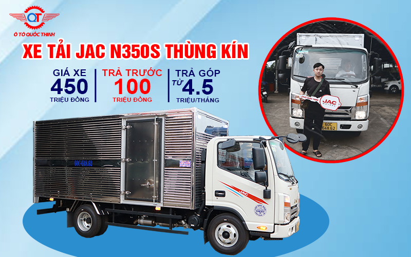 Xe tải Jac N350S thùng kín