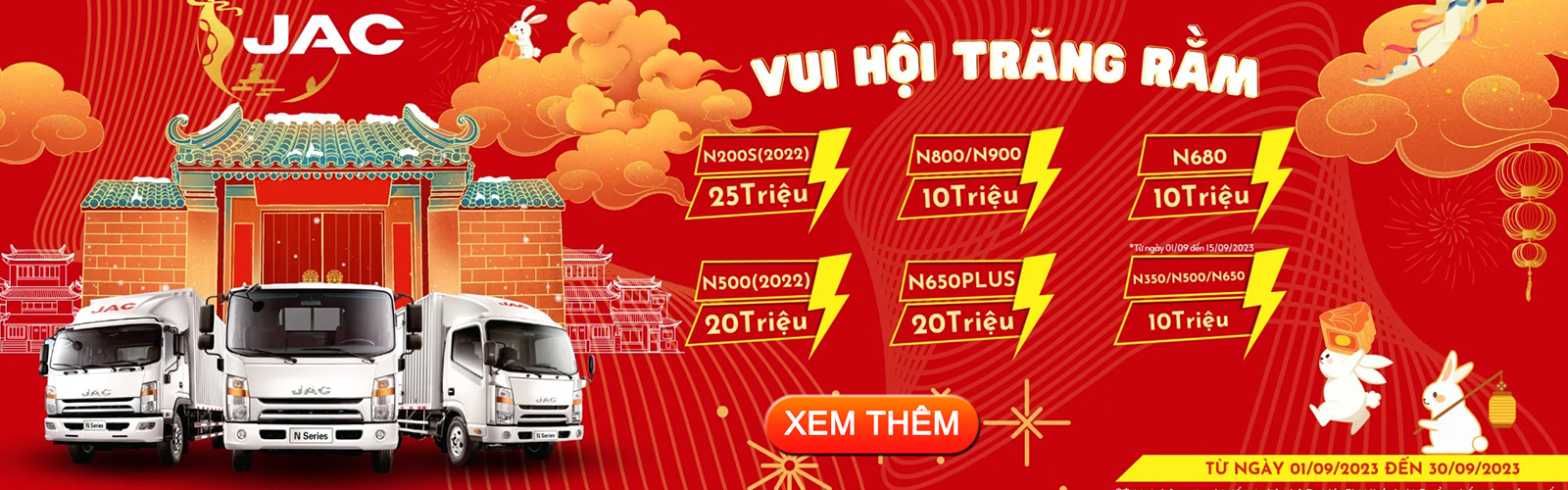 Khuyến mãi Jac tháng 9